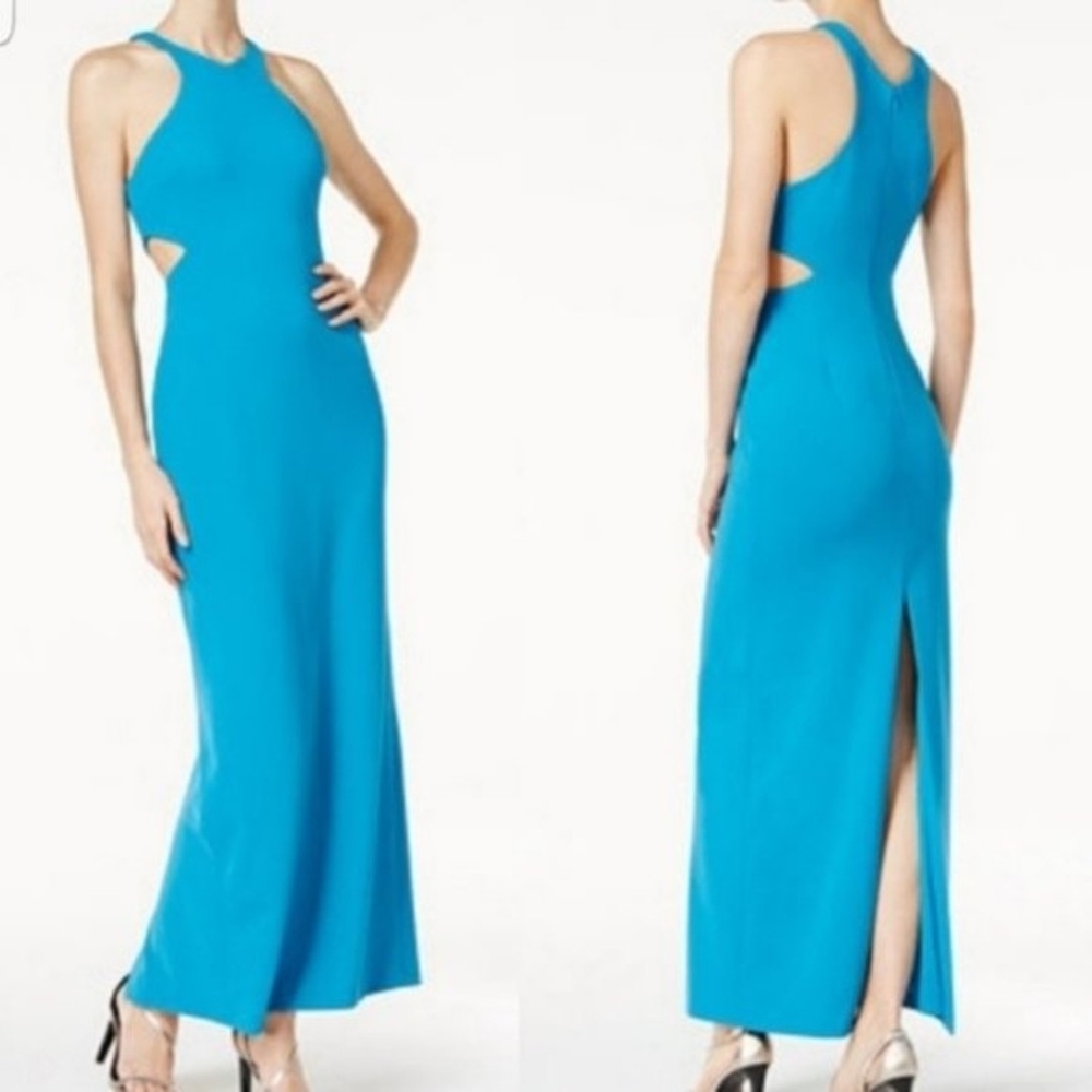 Calvin Klein Vibrant Blue Backless Dress